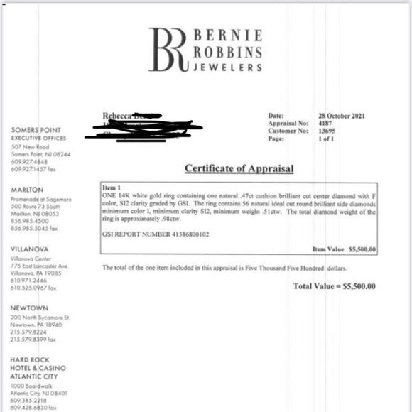 14k white gold diamond ring size 7.25 - Picture 8 of 8